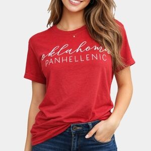 Fruit Of The Loom University Of Oklahoma Panhellenic Short Sleeve Tee Size M